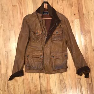 Zara leather vintage looking jacket